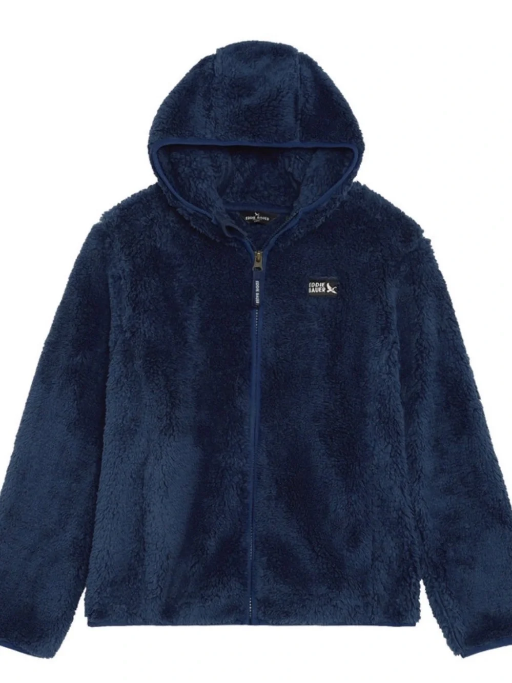 Eddie Bauer Kids Green Plush Hooded Full-Zip Jacket